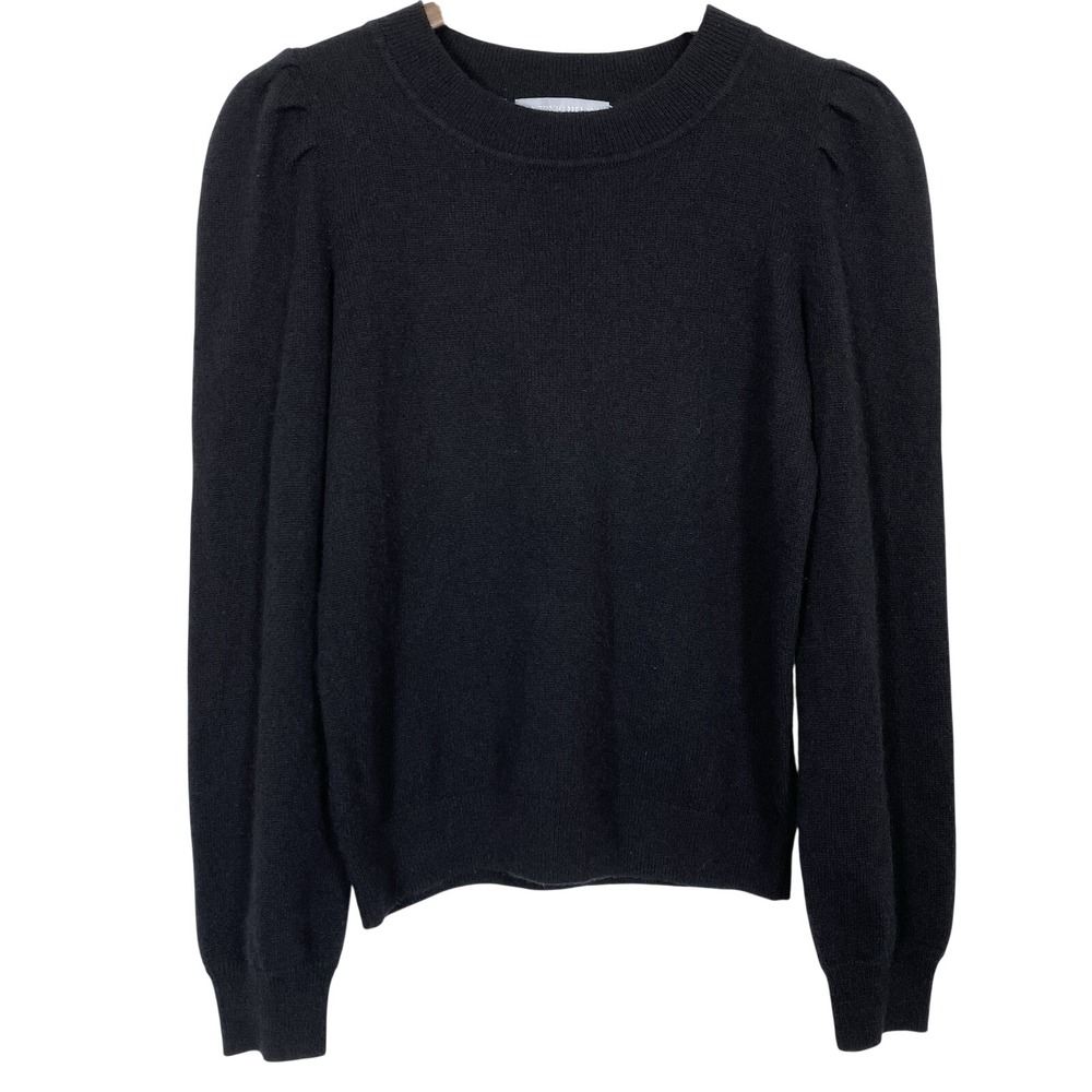 Antonio Milani Sz XS Sweater 100% Cashmere Black Quiet Luxury Office Career Work - Picture 2 of 6